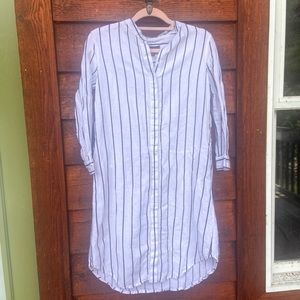 Banana Republic black and white striped dress xs